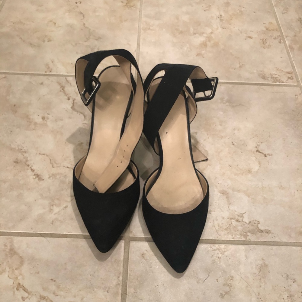 Zara basic black pointed toe heel